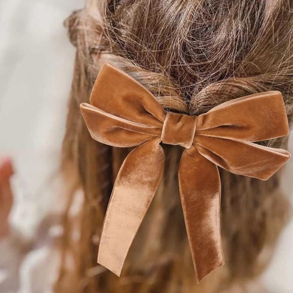 Coquette cute velvet hair bows clips